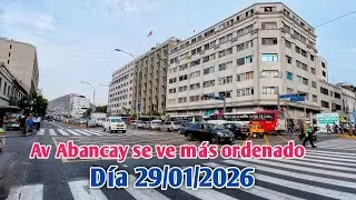 LIMA PERÚ 4K | ASÍ LUCE LA AV ABANCAY MÁS ORDENADO Y MENOS TRÁFICO | HOY 29/01/2026