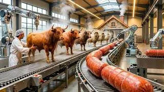 Inside a Modern Sausage Factory From Fresh Meat to Fully Cooked Products Full Process