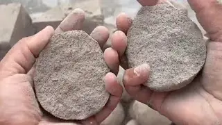 Sand Cement Dry & Water Crumbling ASMR 