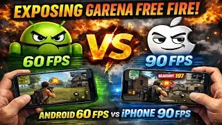 EXPOSED 😱 Garena Free Fire! Android 60 FPS vs iPhone 90 FPS | #pocox6pro #iphone #freefire #fps 