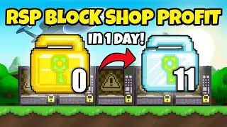 1 Day Insane Profit in My RSP BLOCK SHOP | Growtopia