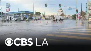 South Los Angeles water main break causes flooding