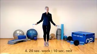 Rope jumping interval workout Tabata 4-minute routine fast, simple, efficient