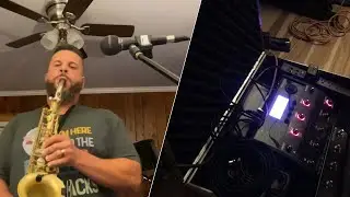 Saxophone with guitar pedal fx test
