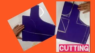 Blouse front and back cutting//#creative scholars #fashion #viral #diy #blouse #cutting 