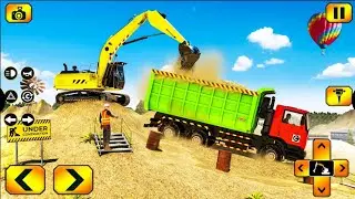 Sand JCB Excavator Simulator - Offroad Mountain Excavation With Heavy Crane - Android Gameplay