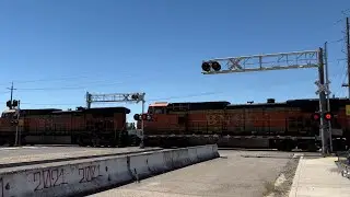 BNSF 4606 Manifest Freight Train South - E. Morada Lane Railroad Crossing, Stockton CA