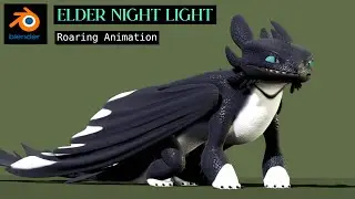 Elder Night Light Roaring | Blender 3D Animation