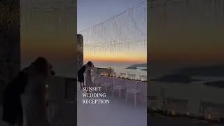 Santorini sunset wedding reception