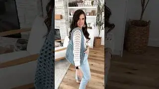 Crochet Spring Fashion! Easy One-Piece Cardigan & Market Bag #crochetcardigan #marketbag #crochet