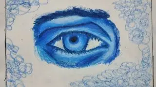 Eye painting with oil pastel #love #art#video