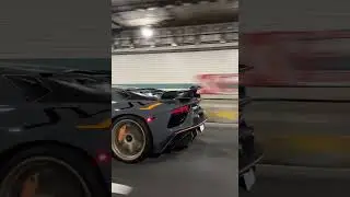 flame spitting gintani SVJ lighting up the Boston tunnel🔥 #lamborghini #svj