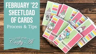 6 Birthday Cards using 6x6 Paper | February 2022 SheetLoad of Cards | Process & Tips #SLCTFeb2022