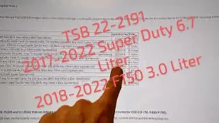 2017&ndash;2022 Super Duty 6.7 2018&ndash;2021 F150 3.0 TSB 22-2191 Коды неисправностей, связанные с системой восстановления