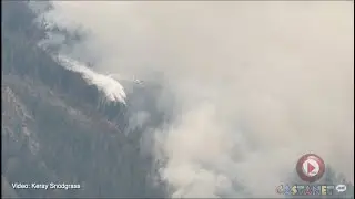 RAW: Aircraft tackle Lavington wildfire