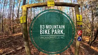 Mountain Bike Features at Big Branch Bike Park, Jacksonville NC. 