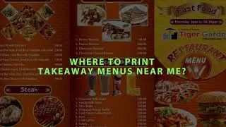 Where to print takeaway menus in London