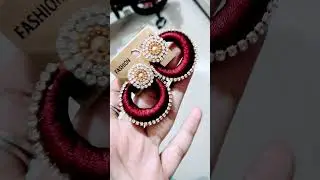#New Design Silk Thread stud Chandbali Earrings #