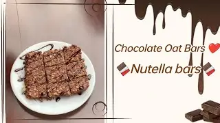 Chocolate Oat Bars ❤️ | Nutella Bars | #shorts