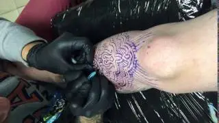 Tattooing my leg part 2