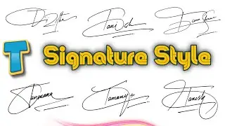 How to Draw Signature 'T'  | Alphabet 'T' Signature #signaturestyle #handwriting