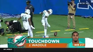 Jaylen Waddle did the Waddle Celebration!
