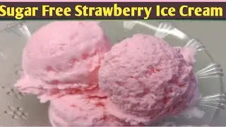 Sugar free strawberry ice cream. sugar free ice cream.ice cream 🍨