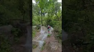 secret Water fall in Rishikesh #waterfall #secretplace #uttarakhand #hiddenwaterfall #shorts