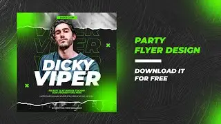 Modern and Simple Party flyer | Photoshop | Speedart