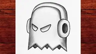 Pacman Ghost Drawing Easy Tutorial Step By Step || easy drawing for kids
