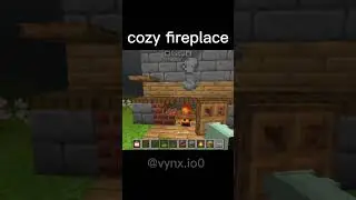How to make a Cozy Fireplace in minecraft 💓💕☠😎