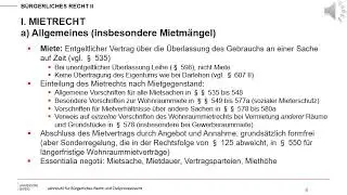 Vertragliche Schuldverh&auml;ltnisse 1 = B&uuml;rgerliches Recht II Uni Leipzig SS 2020 Vorlesungsstunde 17