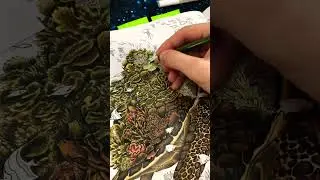 Adult coloring book Fragile World by Kerby Rosanes | The Hawksbill Turtle Art #shorts