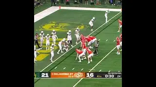 OKLAHOMA STATE LOSES TO BAYLOR BY INCHES AT GOAL LINE | #shorts