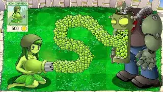 999 Anime Gatling PEA Plants VS Dr.Zomboss vs Gargantuar Giga | Plants vs Zombies Crumbs mode