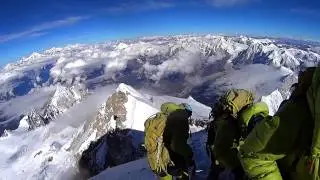 climb down from Summit of Manaslu on Sep 2013