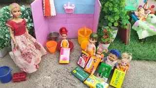 Barbie Doll All Day Routine In Indian Village/Radha Ki Kahani  Part -606/Barbie Doll Bedtime Story||