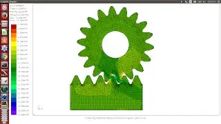 CalculiX Launcher 3beta -  Rack And Pinion FEA