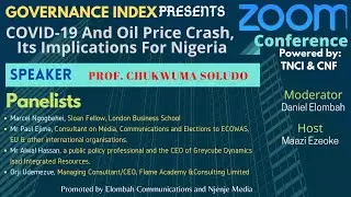 Covid-19 and oil price crash, its implications for Nigeria - Prof. Chukwuma Soludo