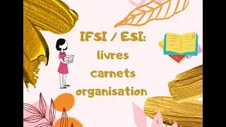 IFSI/ESI : mes livres de cours, carnets et une pointe d'organisation.