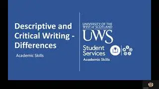 Descriptive and Critical Writing Differences: UWS Academic Skills 2021-22