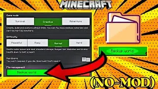 How to make backup of your world | world ka backup kaise banaye | no-mod | minecraft.