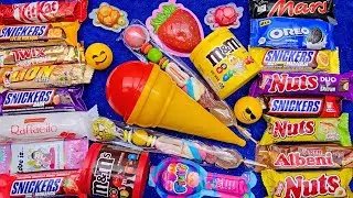 ASMR Most Popular Candys / some lots of colorful rainbow lollipop candy / unpacking chocolate eat