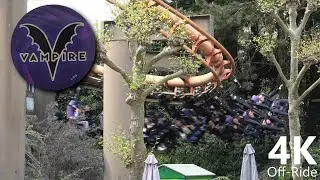 Vampire - 4K UHD Off-Ride - Chessington World of Adventures - Arrow Dynamics Suspended Coaster