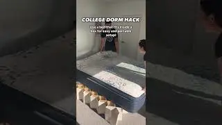 The ultimate dorm hack for college! It only takes 5 minutes to set up this bed! ⏰ ✨