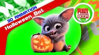 Green Screen Halloween Bat 3D Animation FREE PixelBoomCG