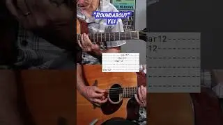 The awesome acoustic guitar intro to roundabout by Yes #shorts