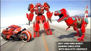 Dino Robot Bike Transform Part-2 | Rescue City Robot Dinosaur Android GamePlay | By Game Crazy