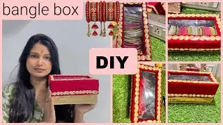 Bangle box/चुड़ियो के लिए बॉक्स / bangleorganizer from waste/bangle box making 