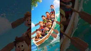 Row Row Row Your Boat 🚤 | Funny Kids Song & Dance | YouTube Shorts